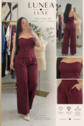 LUNEA LUXE burgundy two-piece set